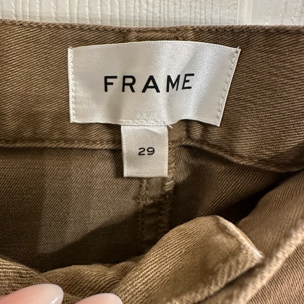 Frame Cropped Twill Light Brown Cargo Pants Size 29 - $348 - Picture 6 of 6